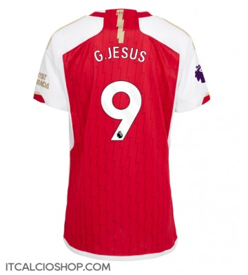 Arsenal Gabriel Jesus #9 Prima Maglia Femmina 2023-24 Manica Corta